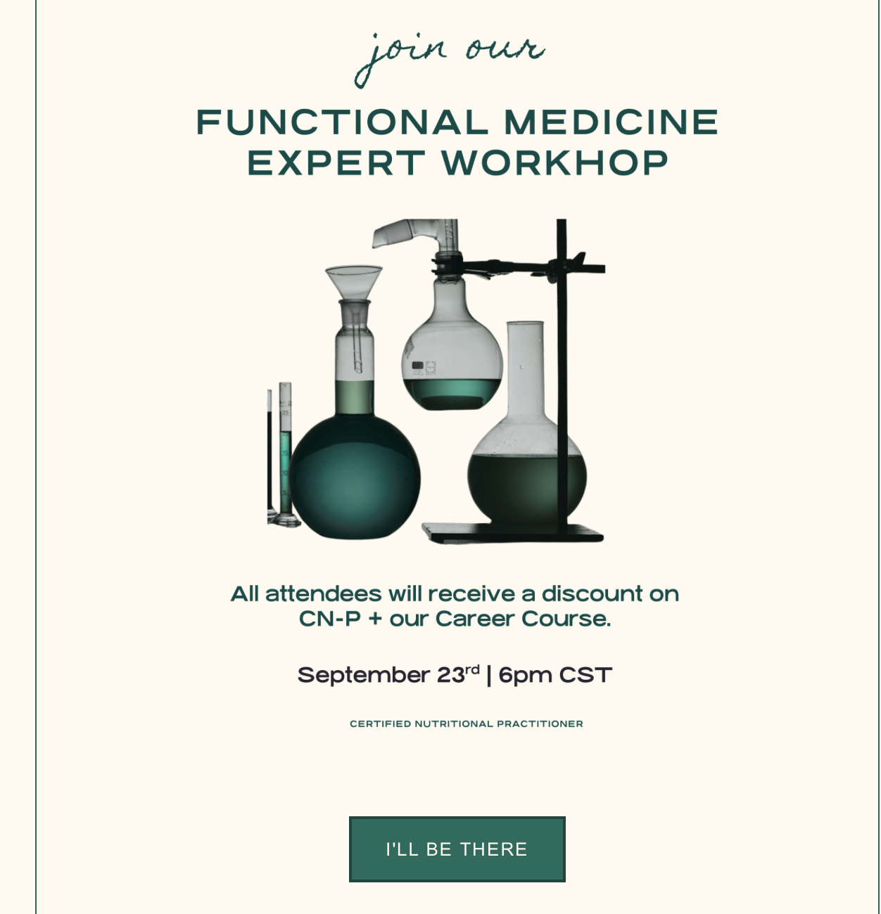Kale Health email campaign inviting subscribers to a functional medicine workshop